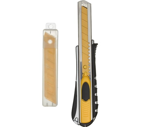 Строительный нож 18 мм в металлическом корпусе Inforce 06-02-10