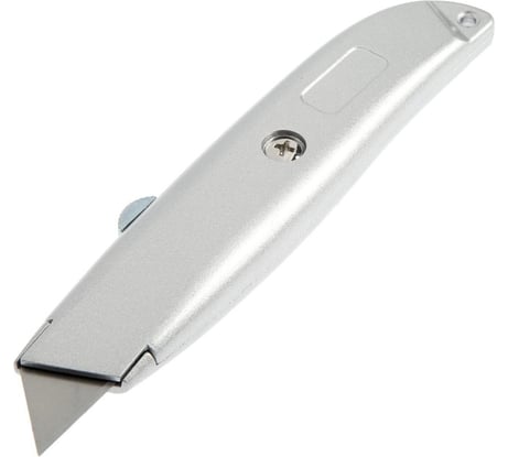 Нож ТУНДРА универсальный, металлический корпус, трапециевидное лезвие, 19 мм 1006512