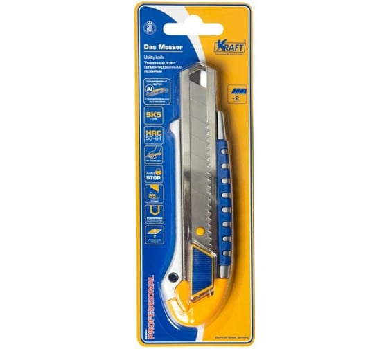Профессиональный нож 25 мм KRAFT KT 700904