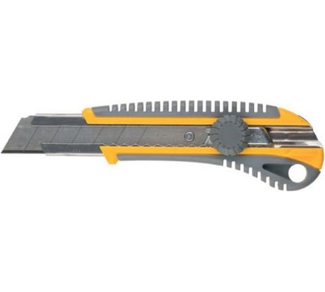 Нож "PROFI" механический фиксатор, двухкомпонентный корпус, 25мм STAYER 09141