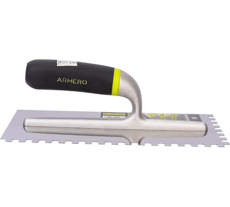 Гладилка 280х130мм, зуб 8х8мм, нержавеющая сталь ARMERO A231/288
