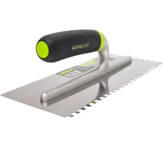Гладилка 280х130мм, зуб 6х6мм, нержавеющая сталь ARMERO A231/286