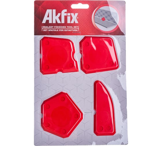 Набор шпателей для выравнивания и затирки герметиков  4 шт. Akfix BYM4