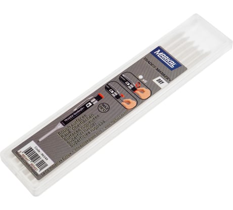 Стержни для карандаша Markal Trades Marker Dry, белый, 6 шт 96549