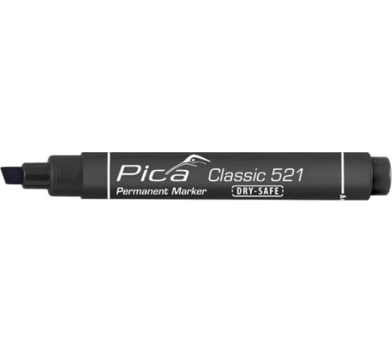 Маркер PICA перманентный чёрный classic dry safe 521/46