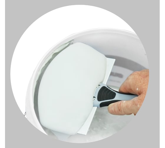 Шпатель для забора смеси из ведра Rollingdog Bucket Scoop, ширина полотна 165 мм, нержавеющая сталь, 50483