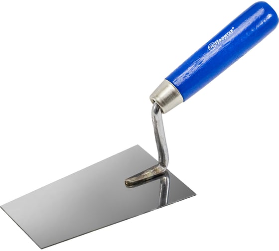 Кельма "трапеция" Политех ПРОФИ деревянная ручка, CrV, 120x79 мм 1072120