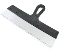 Шпатель Политех Lux нержавеющая сталь, 350 мм, зубцы 6x6 мм 1043356