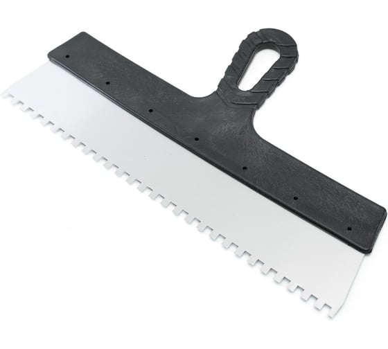 Шпатель Политех Lux нержавеющая сталь, 350 мм, зубцы 6x6 мм 1043356