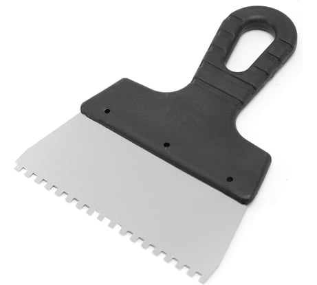 Шпатель Политех Lux нержавеющая сталь, 150 мм, зубцы 4x4 мм 1043154