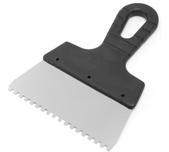 Шпатель Политех Lux нержавеющая сталь, 150 мм, зубцы 4x4 мм 1043154