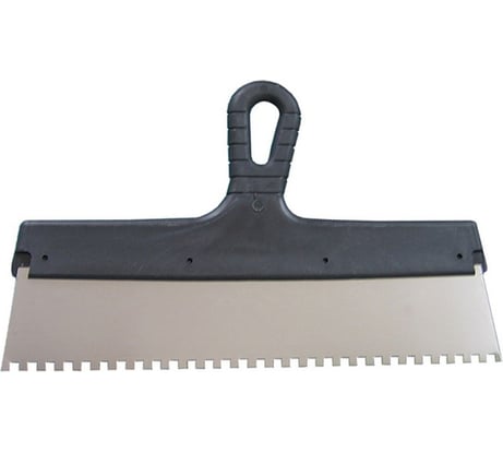 Шпатель Политех Lux нержавеющая сталь, 250 мм, зубцы 6x6 мм 1043256