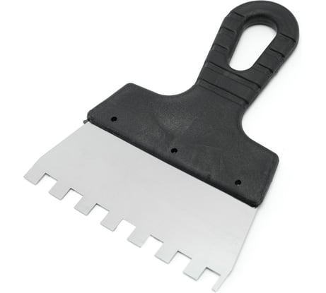 Шпатель Политех Lux нержавеющая сталь, 150 мм, зубцы 10x10 мм 1043159