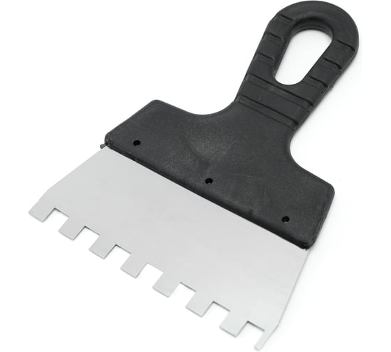 Шпатель Политех Lux нержавеющая сталь, 150 мм, зубцы 10x10 мм 1043159