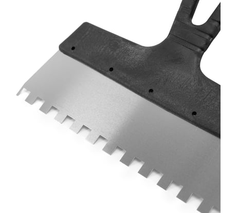 Шпатель Политех Lux нержавеющая сталь, 250 мм, зубцы 10x10 мм 1043259