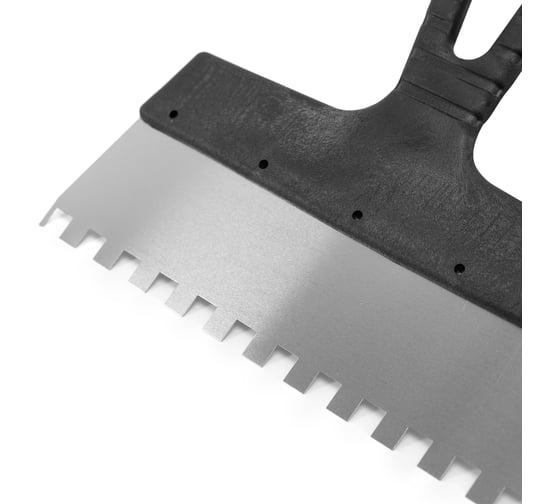 Шпатель Политех Lux нержавеющая сталь, 250 мм, зубцы 10x10 мм 1043259