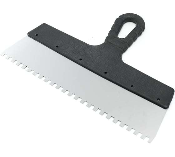 Шпатель Политех Lux нержавеющая сталь, 300 мм, зубцы 6x6 мм 1043306