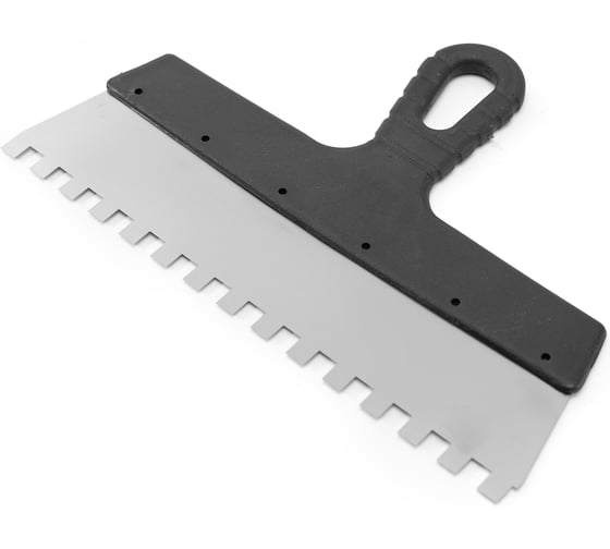 Шпатель Политех Lux нержавеющая сталь, 300 мм, зубцы 10x10 мм 1043309