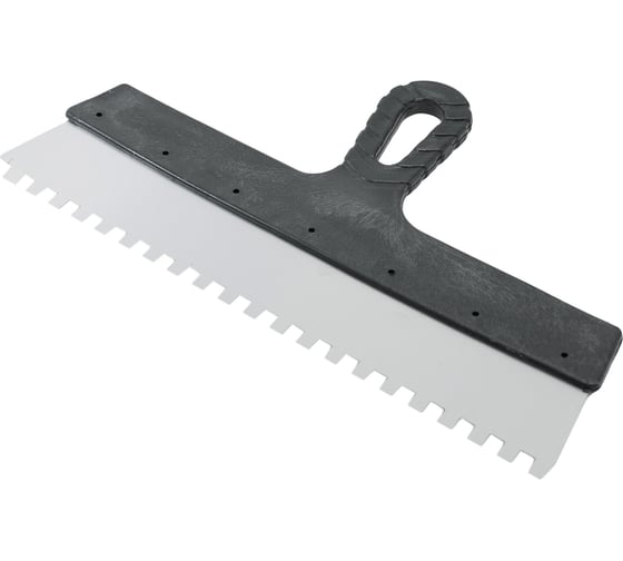 Шпатель Политех Lux нержавеющая сталь, 350 мм, зубцы 8x8 мм 1043358