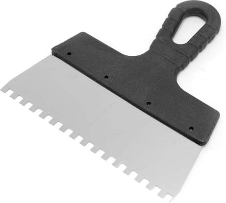 Шпатель Политех Lux нержавеющая сталь, 200 мм, зубцы 6x6 мм 1043206