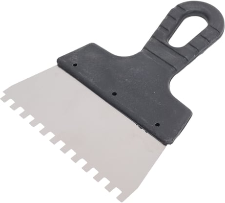 Шпатель Политех Lux нержавеющая сталь, 150 мм, зубцы 6x6 мм 1043156