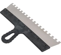 Шпатель Политех Lux нержавеющая сталь, 350 мм, зубцы 10x10 мм 1043359