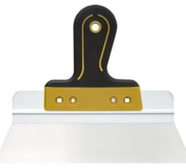 Фасадный шпатель FIT Профи, нержавеющая сталь, прорезиненная ручка 300 мм у06434