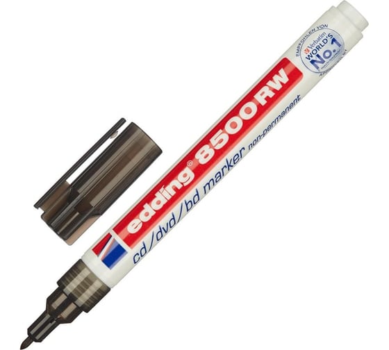 Маркер для CD EDDING  e-85001 стираемый, черный, 1 мм 49963