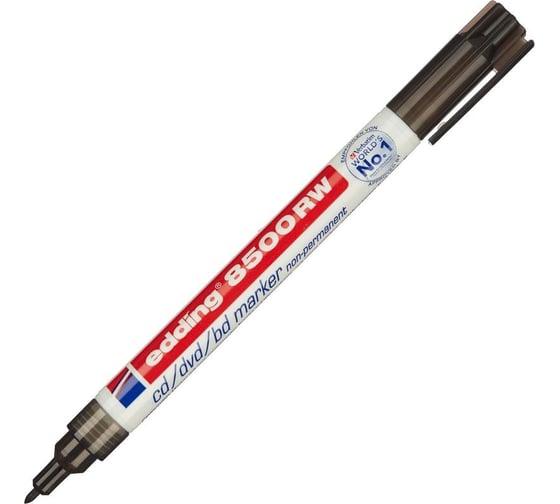 Маркер для CD EDDING  e-85001 стираемый, черный, 1 мм 49963