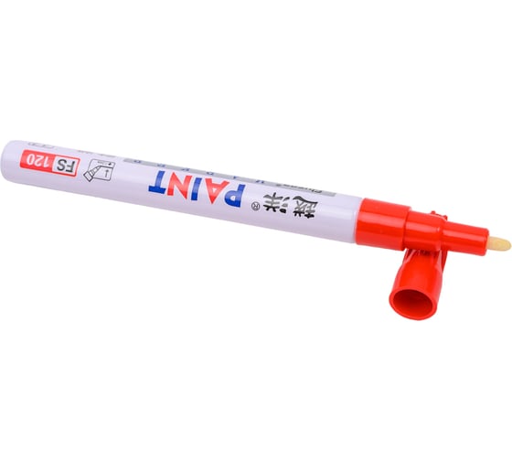Промышленный универсальный маркер-краска Flysea Paint Marker FS-120 с наконечником 1,0 мм, красный FS-120-red