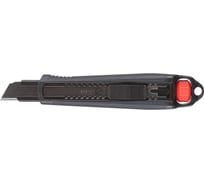 Технический нож FIT Профи 18 мм, усиленный, прорезиненный, 2-х сторонняя автофиксация, доп. вращающийся зажим 10322