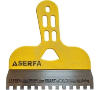 Шпатель Serfa зубчатый с пластиковой ручкой 20 см 8x8 914