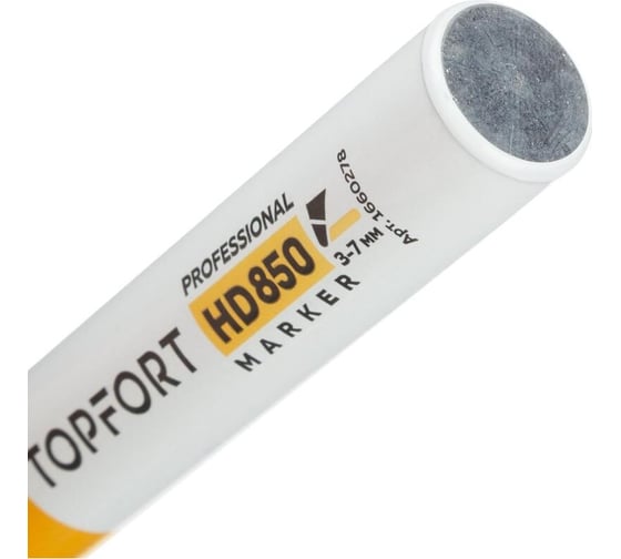 Маркер для агрессивной среды Topfort HD 850 красный, 3-7 мм, скошенный наконечник 1660278
