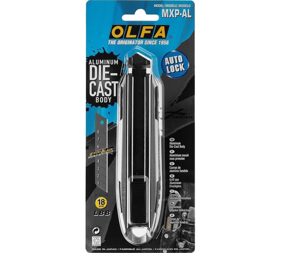 Нож OLFA X-design 18 мм OL-MXP-AL