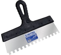 Шпатель Интек 300 мм, зуб 10*10, с пластиковой ручкой 8984