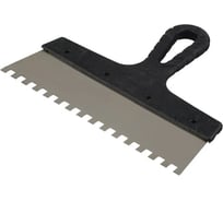 Шпатель Интек 250 мм, зуб 10*10, с пластиковой ручкой 8983