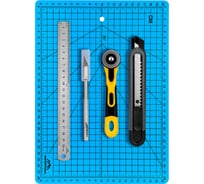 Набор для резки profi коврик для резки, прецизионный нож, ротационный резак, нож 18мм, линейка, лезвие sk5 vertextools 0030-5