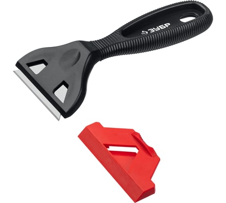 Скребок ЗУБР 2 в 1, пластиковый лезвие А24 08555