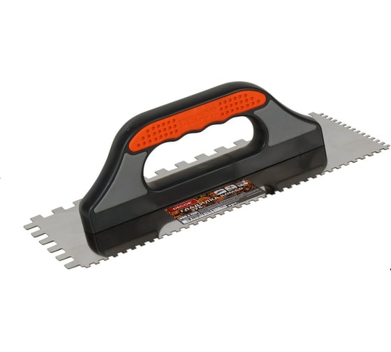 Гладилка DECOR 3k 300x130 мм нерж. зуб 12x12мм 6x6мм 650-126 11613164