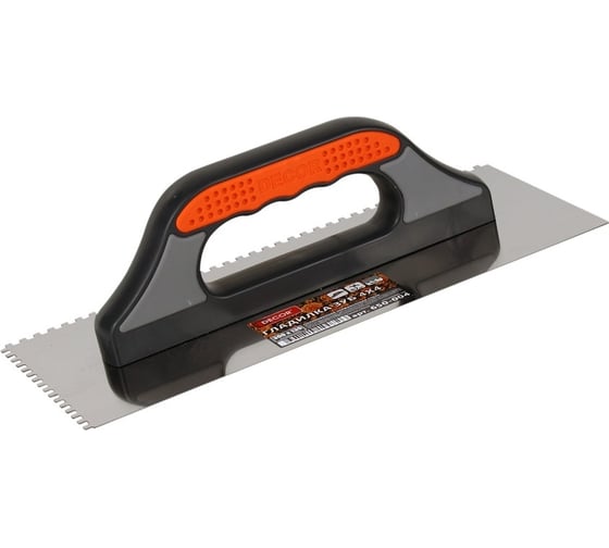 Гладилка DECOR 3k 300x130 мм нерж. зуб 4x4мм 650-004 11613158