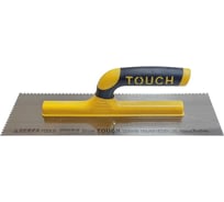 Гладилка Serfa треугольный зуб, с пластмассовой ручкой 35 см touch 261