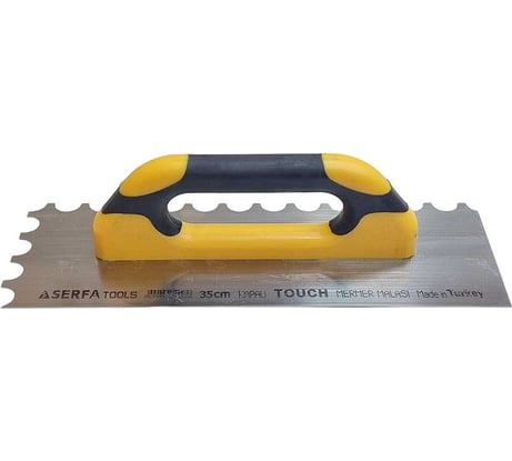 Гладилка Serfa волнообразная зубчатая с пластмассовой закрытой ручкой 35 см touch 293