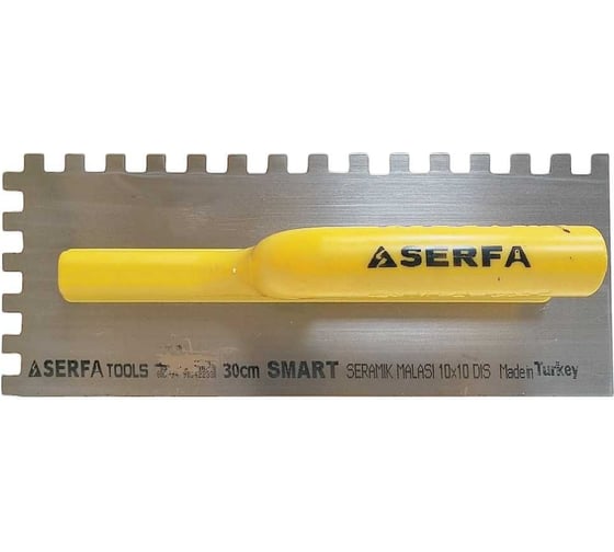 Гладилка Serfa зубчатая с пластмассовой ручкой 30 см 10x10 smart 223