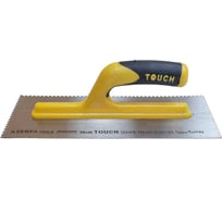 Гладилка Serfa треугольный зуб, с пластмассовой ручкой 30 см touch 259