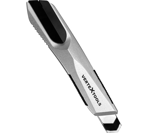 Нож vertextools profi 18 мм, автоблок, al-корпус, tpr, лезвие sk5 0044-18-7