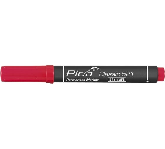 Маркер перманентный PICA красный Classic Dry Safe 521/40