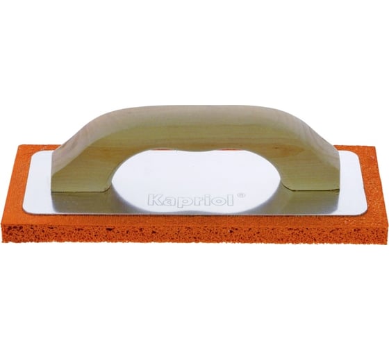 Штукатурная терка Kapriol с мягкой губкой, 10x24 см, деревянная ручка 23047 1