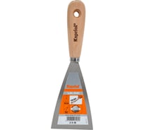 Шпатель Kapriol гибкий 80 мм, закал., хромированный с деревянной ручкой 23181