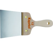 Шпатель Kapriol полужесткий 80 мм, закаленная сталь, с деревянной ручкой 23217
