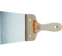 Шпатель Kapriol полужесткий 100 мм, закаленная сталь, с деревянной ручкой 23218
